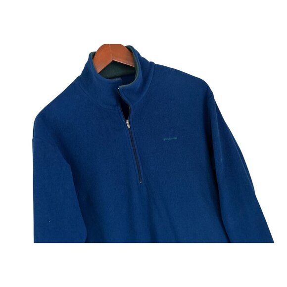 Patagonia Mens Blue Synchilla Fleece Quarter-Zip Pullover Jacket Size Large - Picture 2 of 8